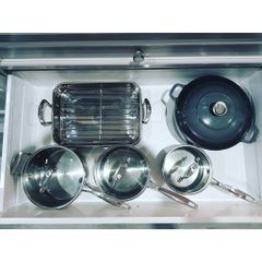 Bộ Nồi Inox 304 Cao Cấp Scanpan Impact 16/18/20cm - Chịu Nhiệt Tốt, Dùng Bếp Từ, An Toàn Máy Rửa Bát - Hàng Chính Hãng Đan Mạch