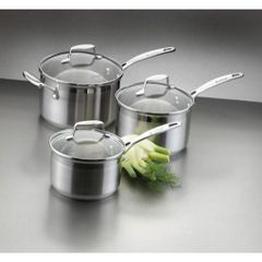 Bộ Nồi Inox 304 Cao Cấp Scanpan Impact 16/18/20cm - Chịu Nhiệt Tốt, Dùng Bếp Từ, An Toàn Máy Rửa Bát - Hàng Chính Hãng Đan Mạch