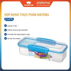 Hộp đựng thực phẩm Sistema 410ml - Nhựa cao cấp, an toàn sức khỏe, dùng lò vi sóng, không chứa BPA - Đồ gia dụng New Zealand