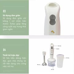 Máy Xay Cầm Tay Đa Năng 2in1 Moulinex DD3021, 700W, Xuất Xứ Pháp, Bảo Hành 2 Năm, Phù Hợp Cho Nấu Ăn Và Thực Phẩm Trẻ Em