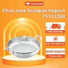 Chảo Xào Inox 304 Cao Cấp Scanpan Impact 32cm - Chất Liệu Chống Dính, Dùng Bếp Từ, An Toàn Trong Máy Rửa Bát
