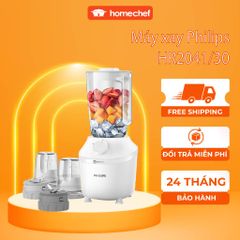 Máy Xay Sinh Tố Đa Năng PHILIPS HR2041/30 1L 450W - 3 Cối Xay Chất Lượng, Bảo Hành 2 Năm, Phù Hợp Gia Đình
