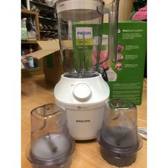 Máy Xay Sinh Tố Đa Năng PHILIPS HR2041/30 1L 450W - 3 Cối Xay Chất Lượng, Bảo Hành 2 Năm, Phù Hợp Gia Đình