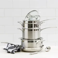 Bộ 5 nồi chảo inox Scanpan Impact 304 - Dùng cho bếp từ, máy rửa bát, thiết kế sang trọng và hiện đại, tiết kiệm năng lượng, điều khiển nhiệt dễ dàng