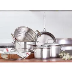 Bộ 5 nồi chảo inox Scanpan Impact 304 - Dùng cho bếp từ, máy rửa bát, thiết kế sang trọng và hiện đại, tiết kiệm năng lượng, điều khiển nhiệt dễ dàng