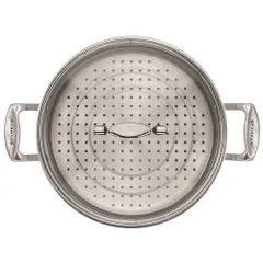 Chảo Xào Inox 28cm Kèm Xửng Hấp Scanpan Impact - Dùng Bếp Từ, Máy Rửa Bát, Thiết Kế Sang Trọng, Chịu Nhiệt Cao, Hàng Chính Hãng