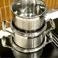Bộ 3 Nồi Inox Scanpan Impact Cao Cấp 16/18/20cm - Dùng Bếp Từ, Máy Rửa Bát - Thiết Kế Sang Trọng, Chịu Nhiệt Tốt