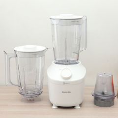 Máy xay sinh tố Philips HR2041/50 - Dung tích 1L, Công suất 450W, 3 cối xay đa năng, Bảo hành 2 năm, Hàng chính hãng