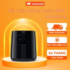 Nồi chiên không dầu Philips Rapid Air HD9200, 4.2L-0.8kg, công suất 1400W, bảo hành 2 năm