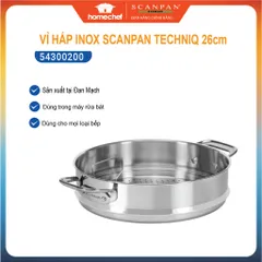 Xửng Hấp Inox 304 Scanpan TechNIQ 26cm - Vỉ Hấp Chất Lượng Cao, Có Thể Tháo Rời, Dùng Máy Rửa Bát, Dễ Dàng Vệ Sinh