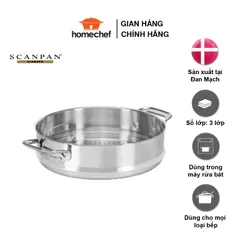 Xửng Hấp Inox 304 Scanpan TechNIQ 26cm - Vỉ Hấp Chất Lượng Cao, Có Thể Tháo Rời, Dùng Máy Rửa Bát, Dễ Dàng Vệ Sinh