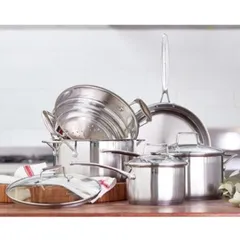 Bộ 3 Nồi Inox 304 Cao Cấp Scanpan Impact 16/20/24cm - Dizain Sang Trọng, Chịu Nhiệt Cao, An Toàn Cho Bếp Từ và Máy Rửa Chén