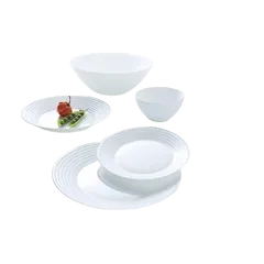 (Ảnh thật- Chính hãng) Bát đĩa thủy tinh cường lực dùng bàn ăn Luminarc Harena Pháp, sử dụng lò vi sóng, chịu va đập tốt