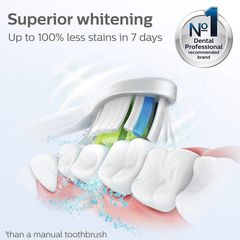 Bộ 2 đầu bàn chải Philips Sonicare W2 Optimal White HX6062/67 - Thay thế cho máy đánh răng điện, làm trắng răng hiệu quả