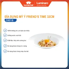 Đĩa Thủy Tinh Luminarc 28cm C8018 - Dụng Cụ Đựng Mỳ Ý An Toàn Trong Lò Vi Sóng & Máy Rửa Bát - Hàng Chính Hãng Pháp