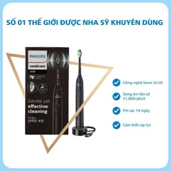 Bàn Chải Điện Philips Sonicare HX3671/54 Đen - Loại Bỏ Mảng Bám Gấp 3 Lần, Bảo Hành 2 Năm, Hàng Chính Hãng