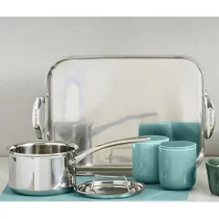 Bộ 3 Nồi Inox Liền Khối 5 Lớp Scanpan Fusion 16/20/24cm - Dùng Cho Bếp Từ, An Toàn Trong Máy Rửa Bát, Cao Cấp, Sang Trọng