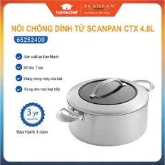 Nồi inox chống dính Scanpan CTX 24cm/4.8L - Nồi nấu cao cấp cho bếp từ, bảo hành 3 năm, an toàn sức khỏe, thiết kế hiện đại