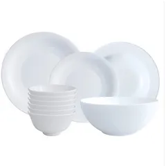 Bộ bát đĩa (tô, chén, dĩa) Larah Borosil thủy tinh 15 chi tiết BRS15T