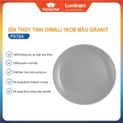 Đĩa Thủy Tinh Nông Lòng Luminarc Diwali Granit 19cm P0704 - Hàng Chính Hãng Pháp, An Toàn Cho Sức Khỏe, Đẹp Hiện Đại