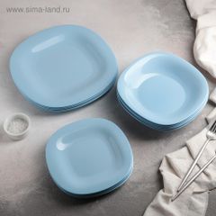 Đĩa Thủy Tinh Luminarc Carine Light Blue 21cm, Dùng Lò Vi Sóng & Máy Rửa Bát - Bộ 3 Cái An Toàn Sức Khỏe