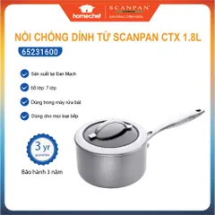 Nồi inox chống dính Scanpan CTX 1.8L - Thiết kế liền khối, sử dụng trên bếp từ, bảo hành 3 năm, an toàn cho sức khỏe