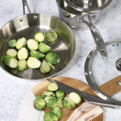 Chảo inox cao cấp dùng bếp từ Scanpan STS 20cm 75002003, đáy 3 lớp liền mạch, dùng máy rửa bát