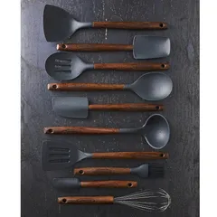 Xẻng xúc lật thức ăn có rãnh, xẻng xào nấu đa năng Scanpan 31cm 52541003, silicon chịu nhiệt