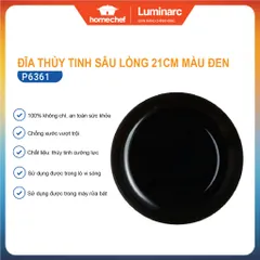 Đĩa Thủy Tinh Luminarc Friend's Time 21cm P6361 - An Toàn Lò Vi Sóng & Máy Rửa Bát, Kiểu Dáng Hiện Đại, Chống Xước, Chính Hãng Pháp