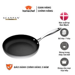 Chảo Chống Dính 7 Lớp Scanpan CTX 24cm - Dùng Bếp Từ, An Toàn PFOA, Bảo Hành Chống Dính 3 Năm, Thiết Kế Sang Trọng