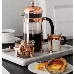 Bình Pha Cà Phê Pháp Bodum Chambord 1L - Thiết Kế Cổ Điển, Thủy Tinh Borosilicat, Dễ Sử Dụng, Hương Vị Tinh Khiết