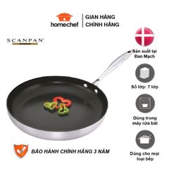 Chảo Chống Dính Scanpan CTX 26cm - Đúc Liền 7 Lớp, An Toàn cho Bếp Từ, Bảo Hành 3 Năm, Hàng Chính Hãng Đan Mạch
