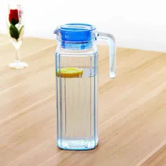 Bình thủy tinh đựng nước Luminarc Quadro Ice Blue L0531, dung tích 1.1L, dùng máy rửa bát | Hàng chính hãng