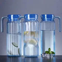 Bình thủy tinh đựng nước Luminarc Quadro Ice Blue L0531, dung tích 1.1L, dùng máy rửa bát | Hàng chính hãng