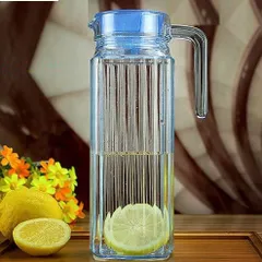 Bình thủy tinh đựng nước Luminarc Quadro Ice Blue L0531, dung tích 1.1L, dùng máy rửa bát | Hàng chính hãng