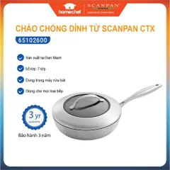 Chảo Inox Chống Dính Scanpan CTX 26cm - Thiết Kế Sang Trọng, An Toàn, Dùng Bếp Từ, Bảo Hành 3 Năm, Hàng Chính Hãng