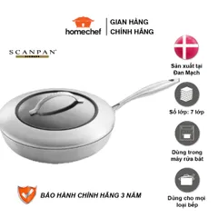 Chảo Inox Chống Dính Scanpan CTX 26cm - Thiết Kế Sang Trọng, An Toàn, Dùng Bếp Từ, Bảo Hành 3 Năm, Hàng Chính Hãng