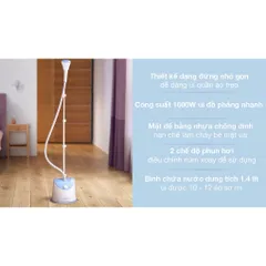 Bàn ủi hơi nước đứng Philips GC482/29 - Công suất 1600W, phun hơi tự động, ngăn chứa 1.4L, bảo hành 2 năm, ủi nhanh chóng hiệu quả.