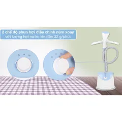 Bàn ủi hơi nước đứng Philips GC482/29 - Công suất 1600W, phun hơi tự động, ngăn chứa 1.4L, bảo hành 2 năm, ủi nhanh chóng hiệu quả.