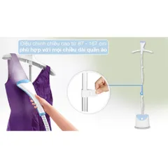 Bàn ủi hơi nước đứng Philips GC482/29 - Công suất 1600W, phun hơi tự động, ngăn chứa 1.4L, bảo hành 2 năm, ủi nhanh chóng hiệu quả.