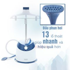 Bàn Ủi Hơi Nước Đứng Philips GC518 - Công Suất 1600W, Dung Tích 1.6L, 5 Chế Độ Phun Hơi, Bảo Hành 2 Năm - Uốn Nắn Tất Cả Chất Liệu Vải