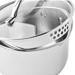 Nồi inox đáy liền Scanpan STS 20cm - Chịu nhiệt 250°C, dung tích 3.4L, phù hợp bếp từ & máy rửa bát, thiết kế sang trọng, chống nóng