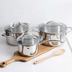 Nồi inox đáy liền Scanpan STS 20cm - Chịu nhiệt 250°C, dung tích 3.4L, phù hợp bếp từ & máy rửa bát, thiết kế sang trọng, chống nóng