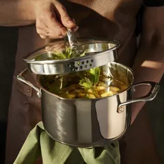 Nồi inox đáy liền Scanpan STS 20cm - Chịu nhiệt 250°C, dung tích 3.4L, phù hợp bếp từ & máy rửa bát, thiết kế sang trọng, chống nóng