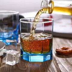 Bộ cốc (ly) thủy tinh thấp Luminarc Octime Blue 6 chiếc dung tích 30cl - J4389