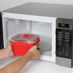 Bộ 2 hộp thực phẩm hấp trong lò vi sóng, thương hiệu Sistema STM2B sản xuất Newzeland, an toàn, tiện dụng