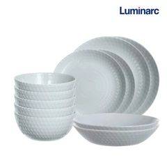 Bộ bát đĩa thủy tinh Luminarc Pampille 12 chi tiết PG12A - Chất liệu an toàn, cổ điển và hiện đại cho bếp nhà bạn