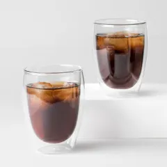 Bộ 2 cốc thủy tinh hai lớp Bodum Pavina 4559-10 - Dung tích 350ml, giữ nhiệt tốt, an toàn cho máy rửa bát, hàng chính hãng