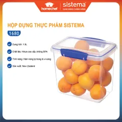Hộp Đựng Thực Phẩm Sistema 1900ml - Nhựa Cao Cấp An Toàn, Chịu Nhiệt, Dùng Trong Lò Vi Sóng, Xuất Xứ New Zealand