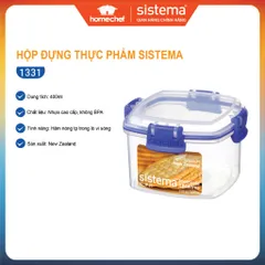 Hộp đựng thực phẩm cao cấp Sistema 400ml - Nhựa an toàn, không chứa BPA, dùng được trong lò vi sóng, sản xuất tại New Zealand